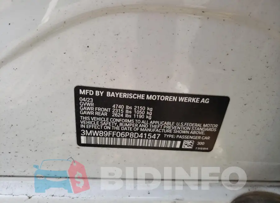 3MW89FF06P8D41547 Photo# 12