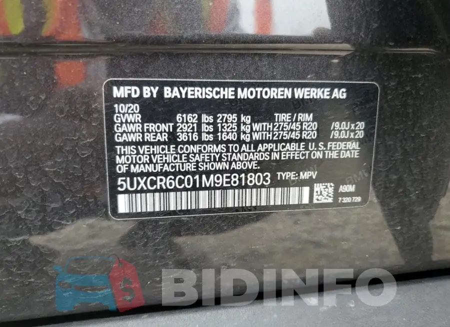 5UXCR6C01M9E81803 Photo# 12