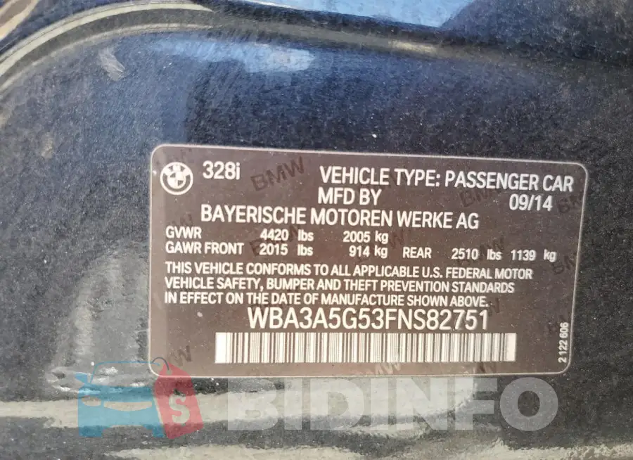WBA3A5G53FNS82751 Photo# 12