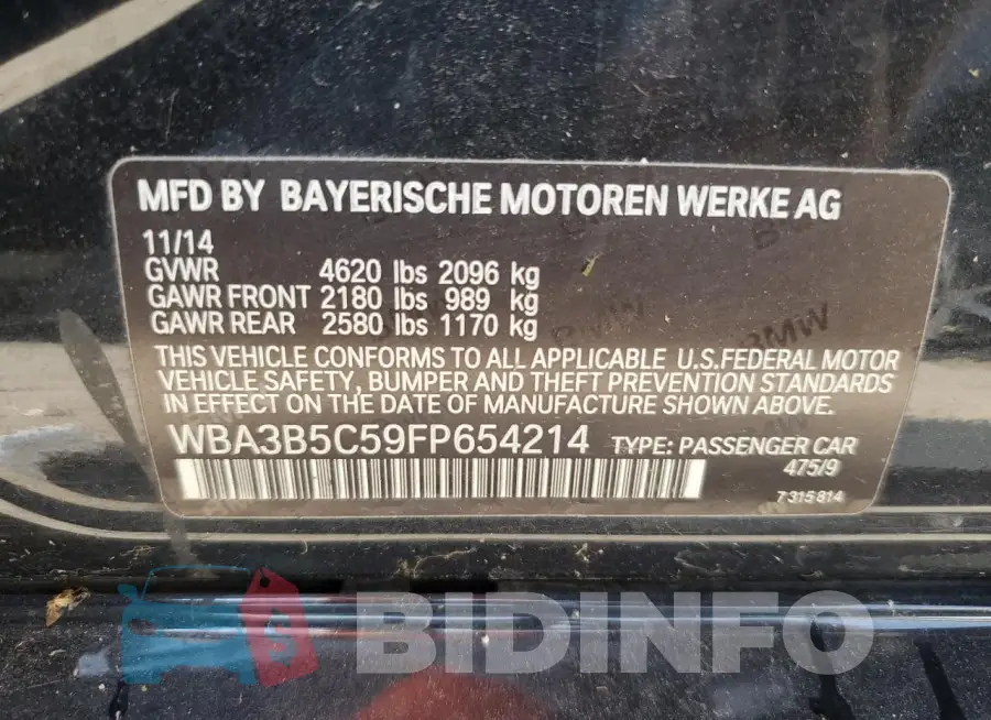 WBA3B5C59FP654214 Photo# 12