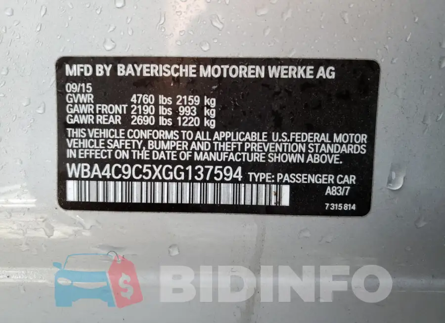 WBA4C9C5XGG137594 Photo# 12