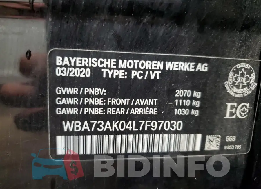WBA73AK04L7F97030 Photo# 12