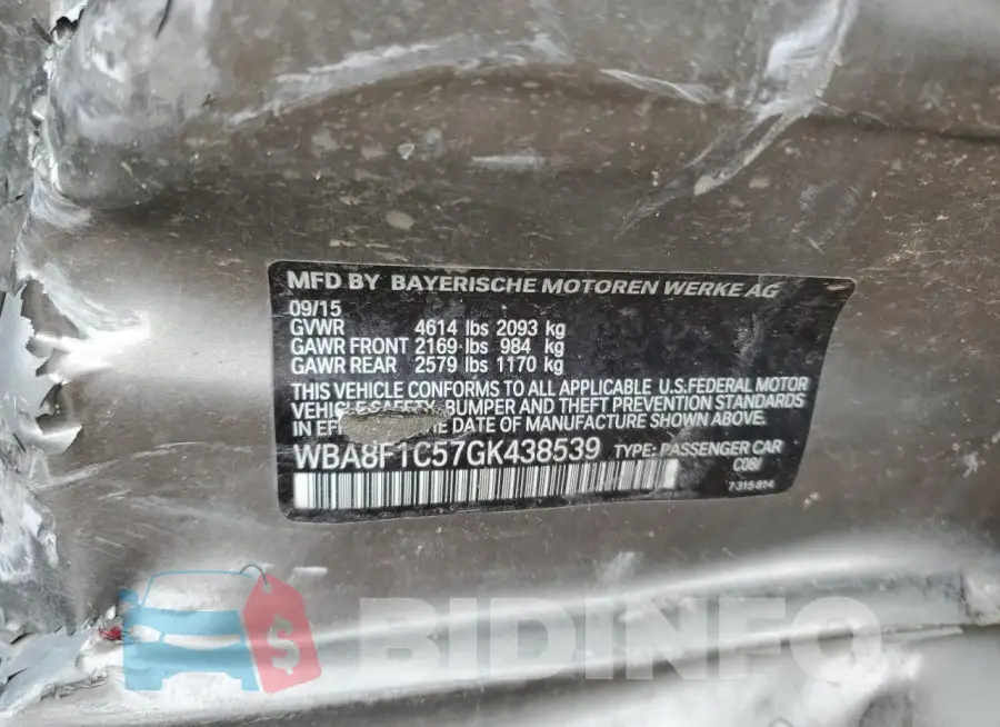 WBA8F1C57GK438539 Photo# 12