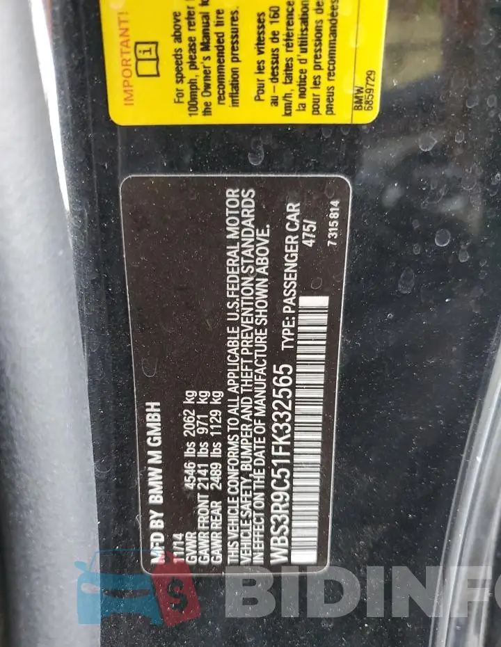 WBS3R9C51FK332565 Photo# 12