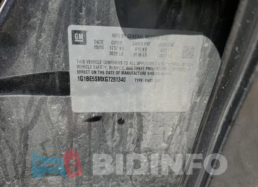 1G1BE5SMXG7281340 Photo# 12