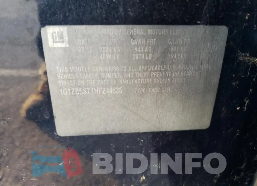 1G1ZB5ST1HF244635 Photo# 12
