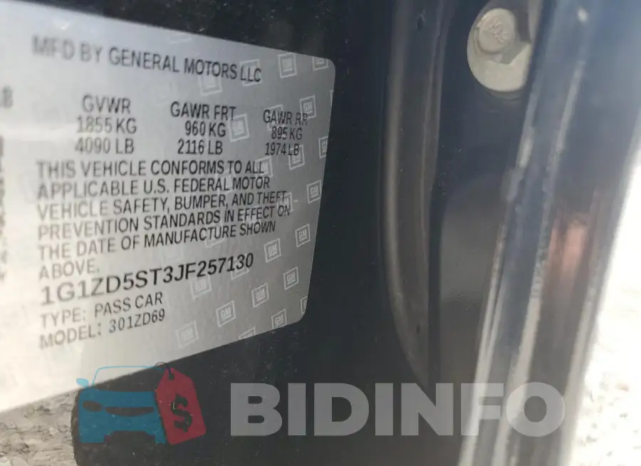 1G1ZD5ST3JF257130 Photo# 12