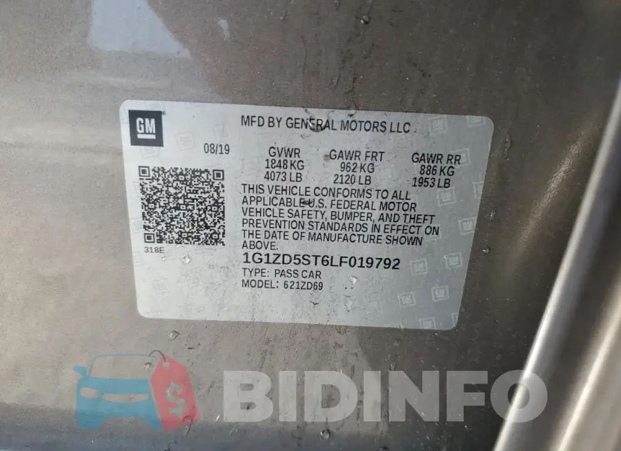 1G1ZD5ST6LF019792 Photo# 12