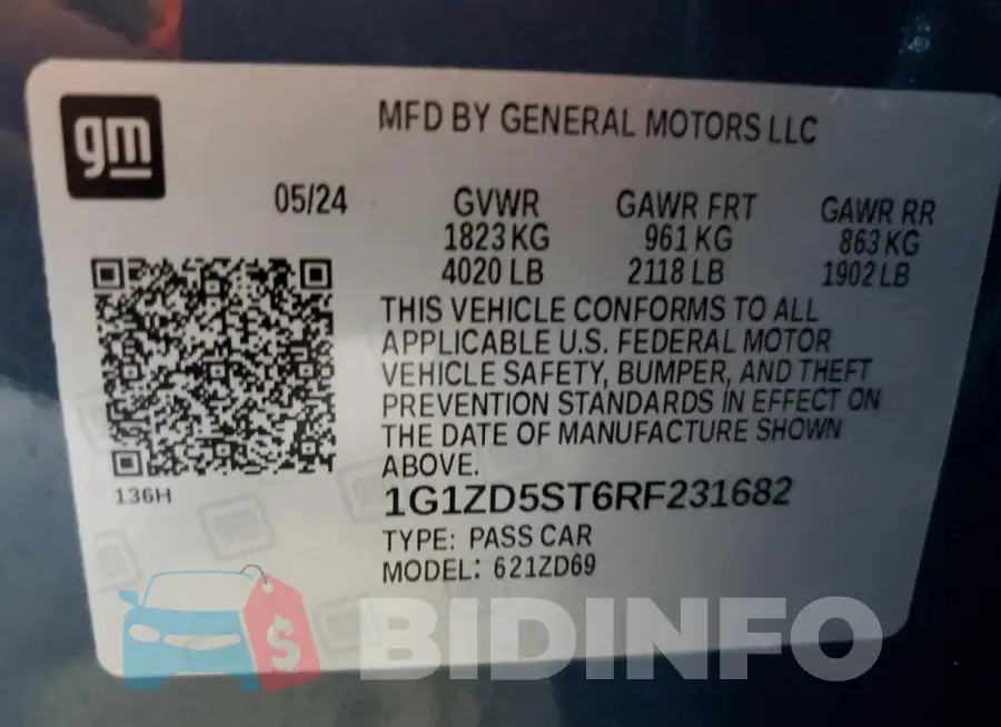 1G1ZD5ST6RF231682 Photo# 13