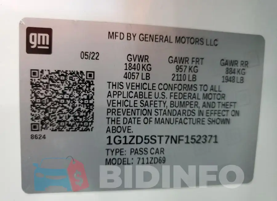 1G1ZD5ST7NF152371 Photo# 12
