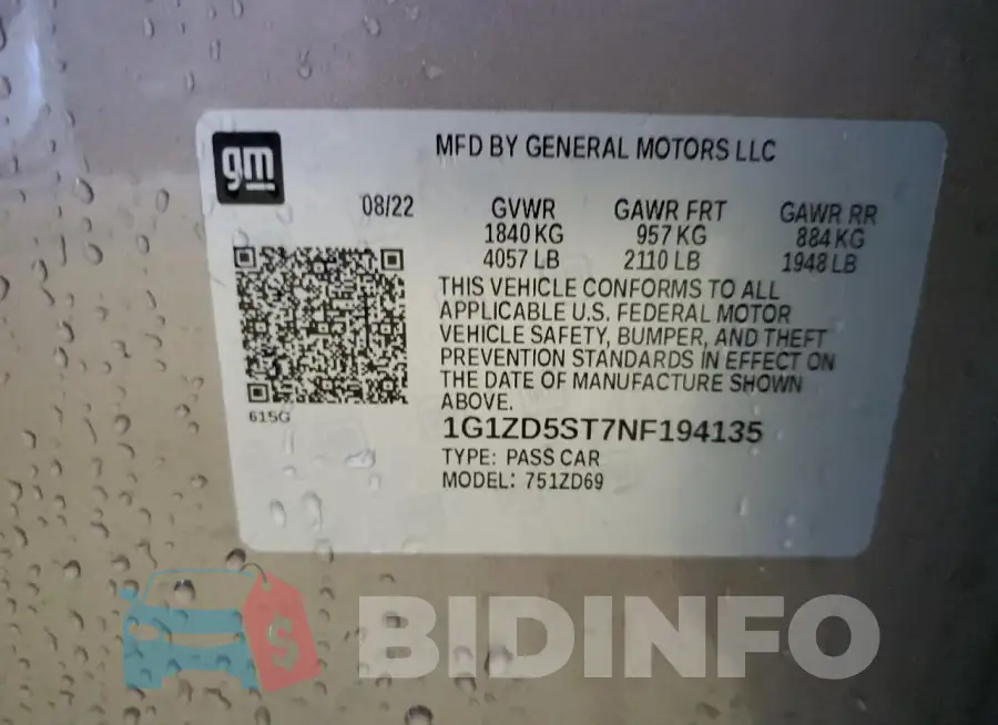 1G1ZD5ST7NF194135 Photo# 12