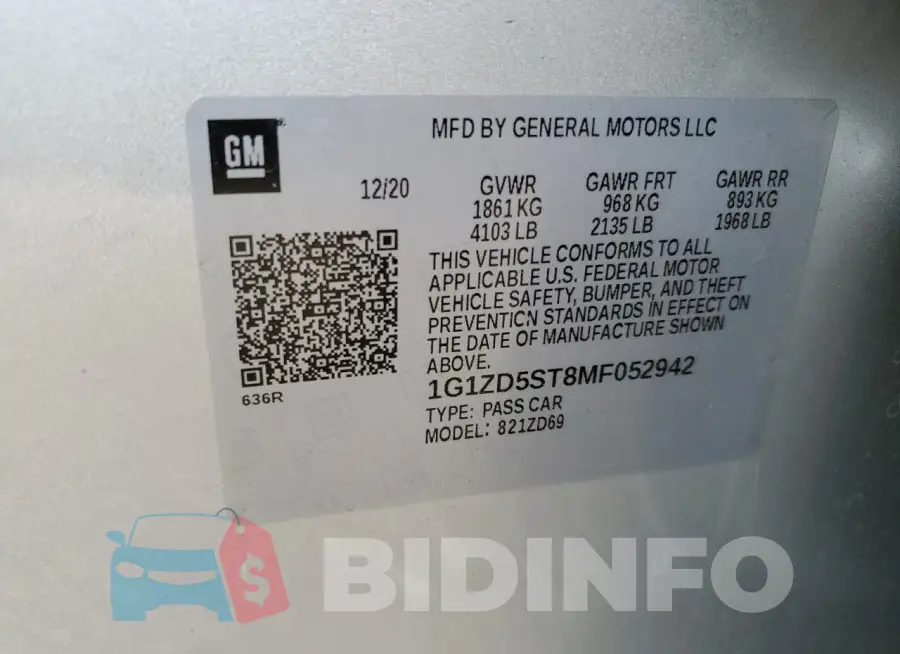 1G1ZD5ST8MF052942 Photo# 12