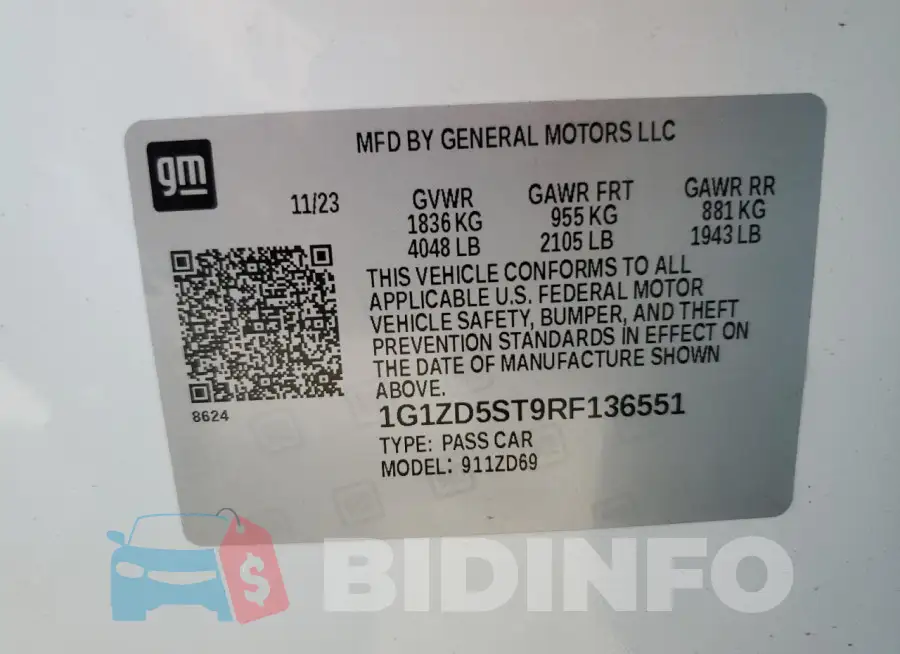1G1ZD5ST9RF136551 Photo# 12