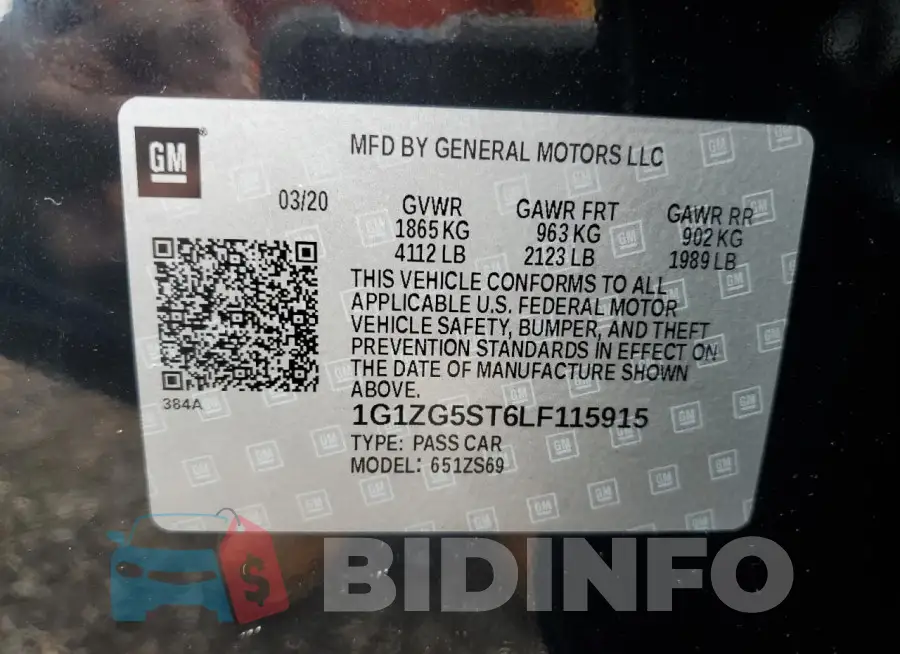 1G1ZG5ST6LF115915 Photo# 12