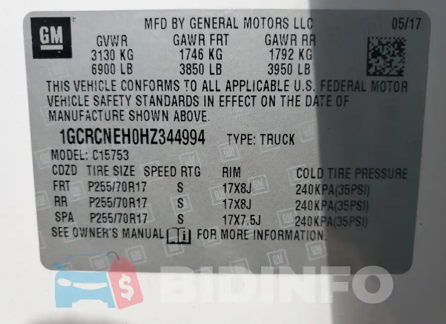 1GCRCNEH0HZ344994 Photo# 12