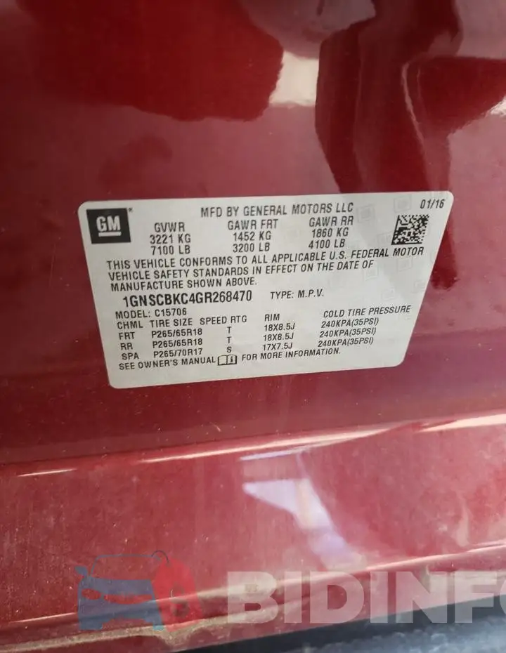 1GNSCBKC4GR268470 Photo# 13