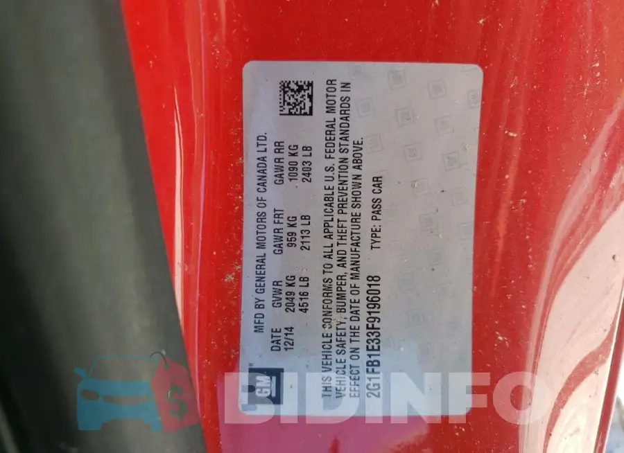 2G1FB1E33F9196018 Photo# 13