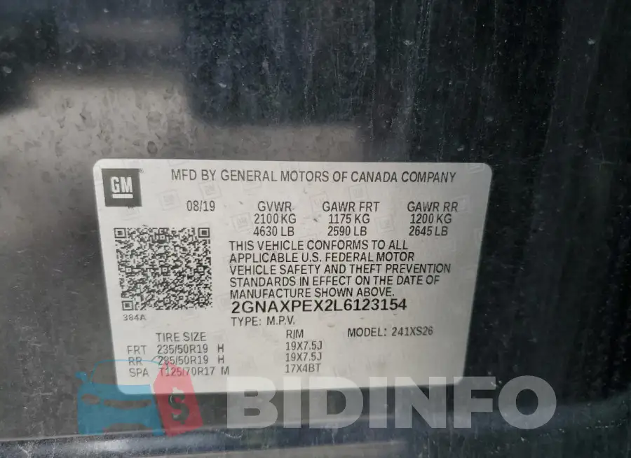 2GNAXPEX2L6123154 Photo# 13