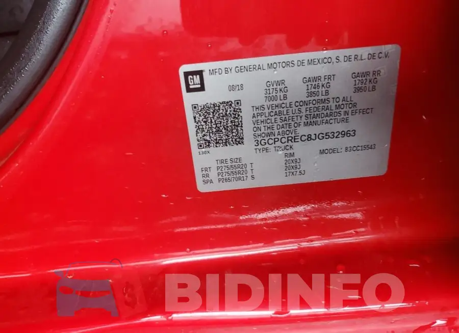3GCPCREC8JG532963 Photo# 12