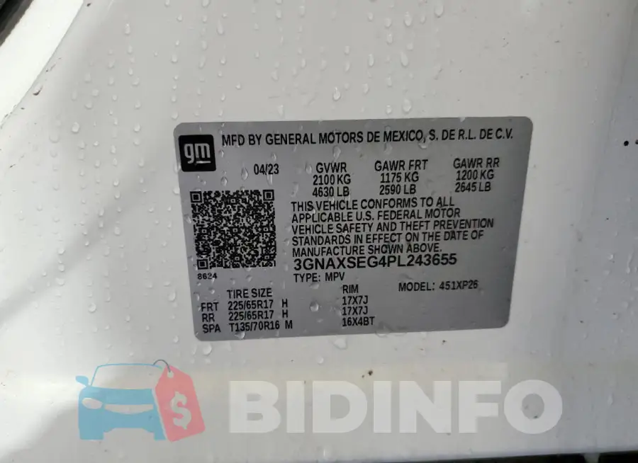 3GNAXSEG4PL243655 Photo# 14