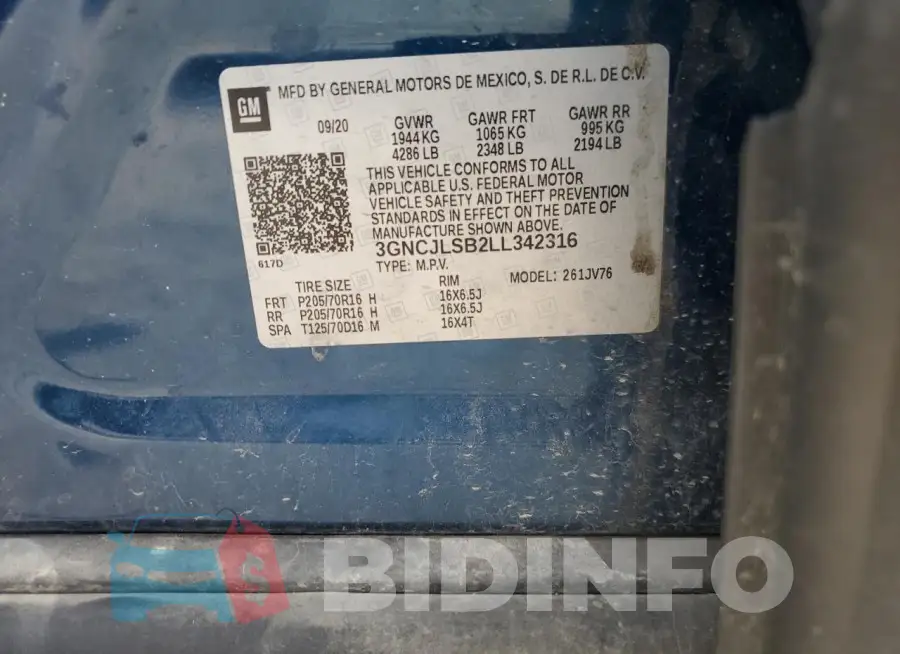 3GNCJLSB2LL342316 Photo# 13