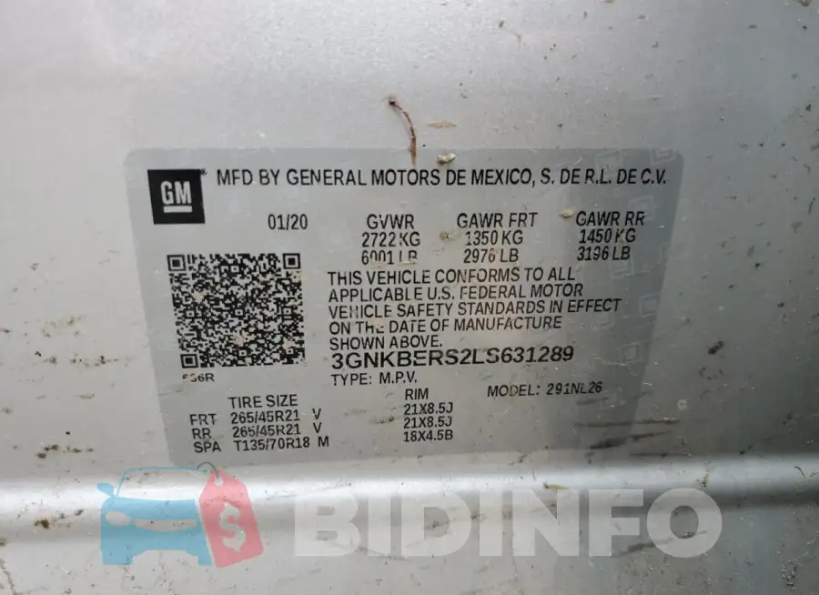 3GNKBERS2LS631289 Photo# 13