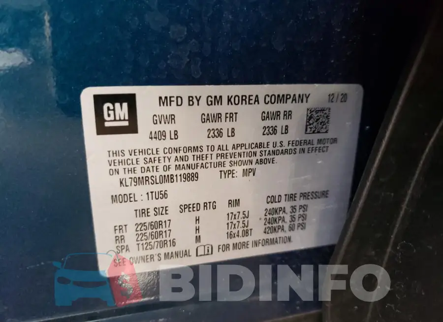 KL79MRSL0MB119889 Photo# 13