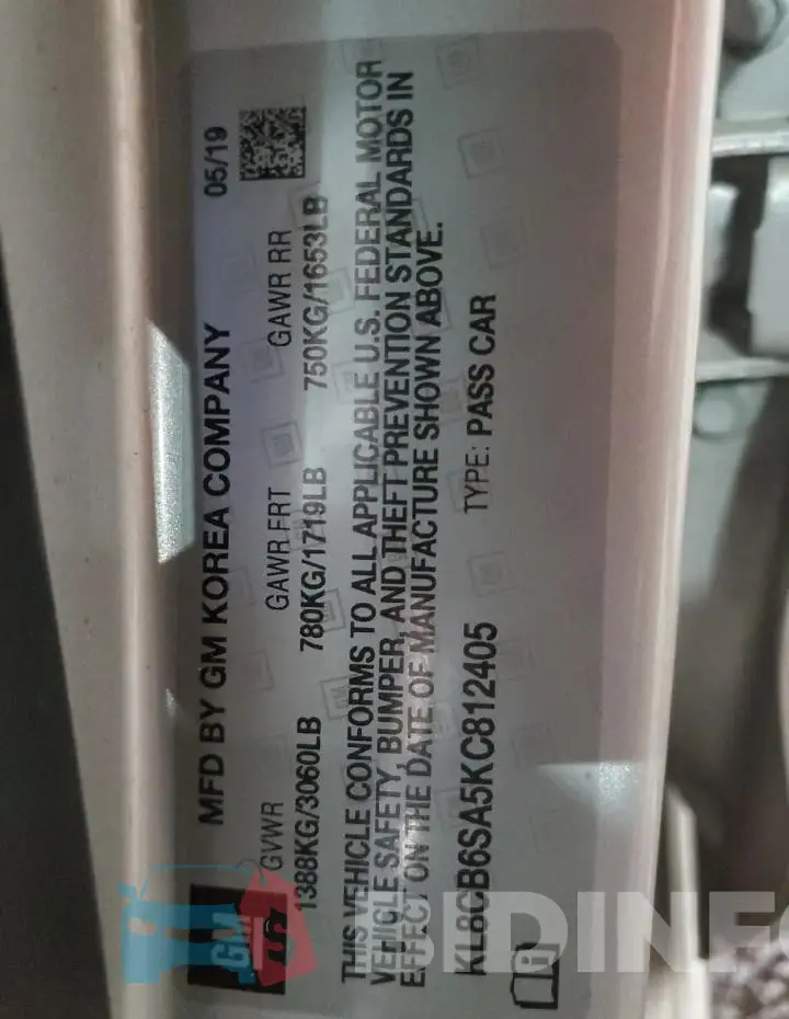 KL8CB6SA5KC812405 Photo# 13