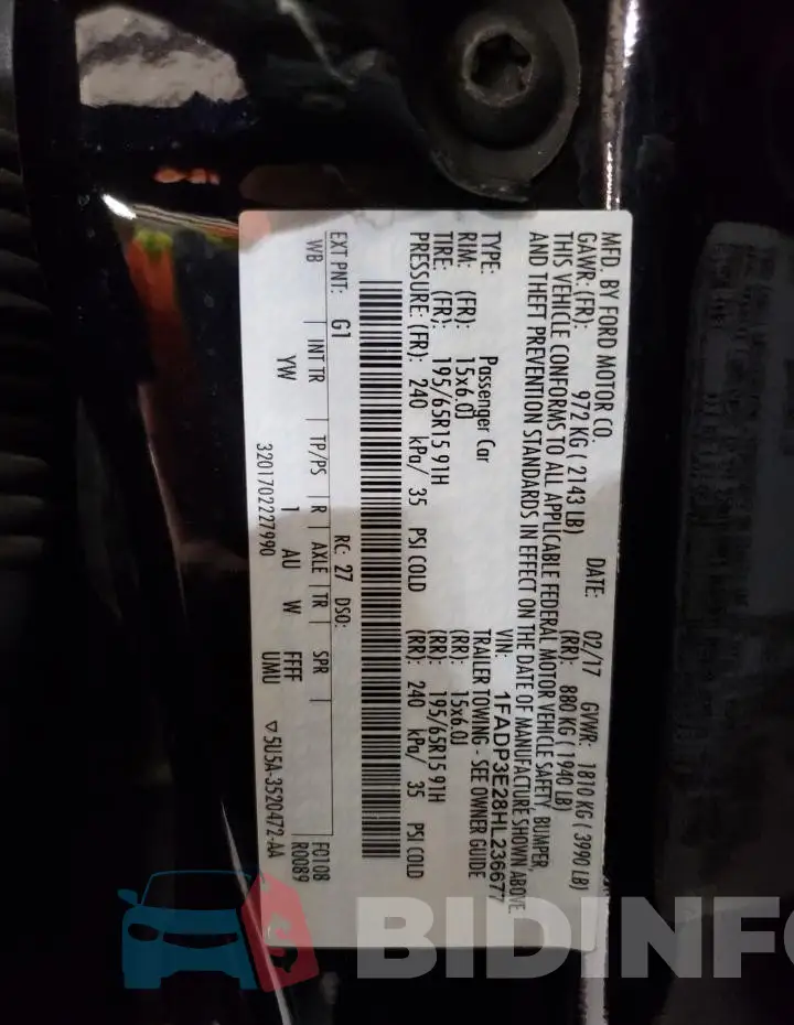 1FADP3E28HL236677 Photo# 13