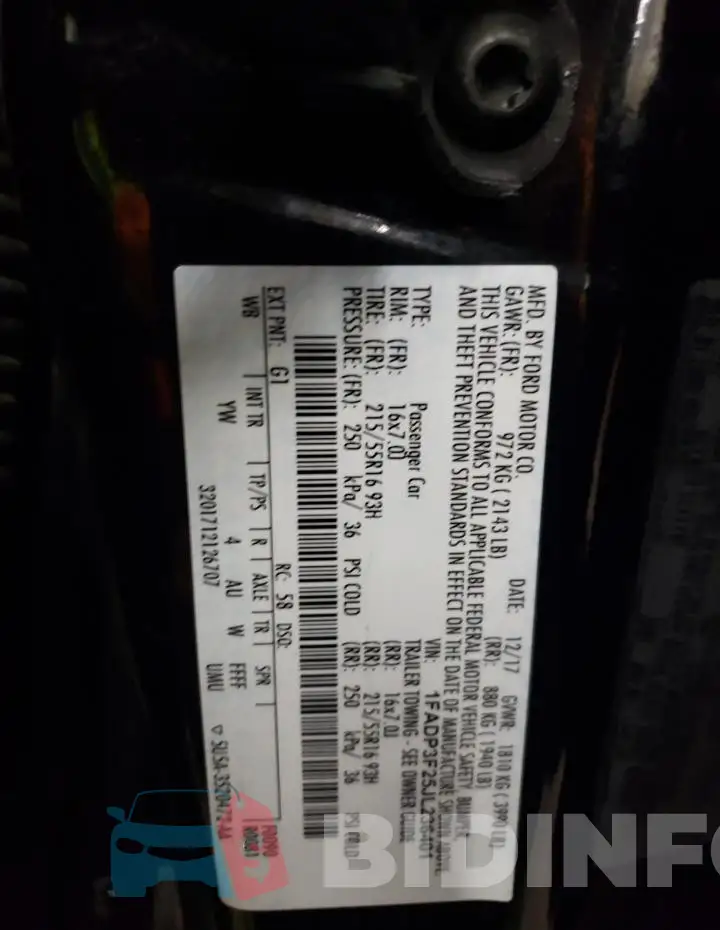 1FADP3F25JL236401 Photo# 13