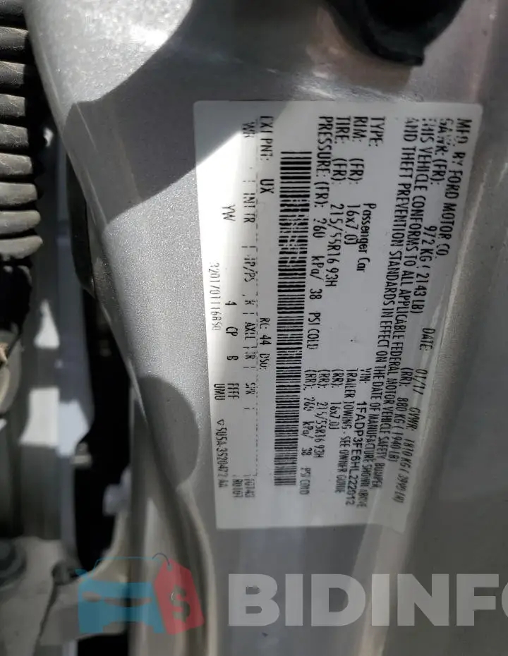 1FADP3FE6HL222012 Photo# 13