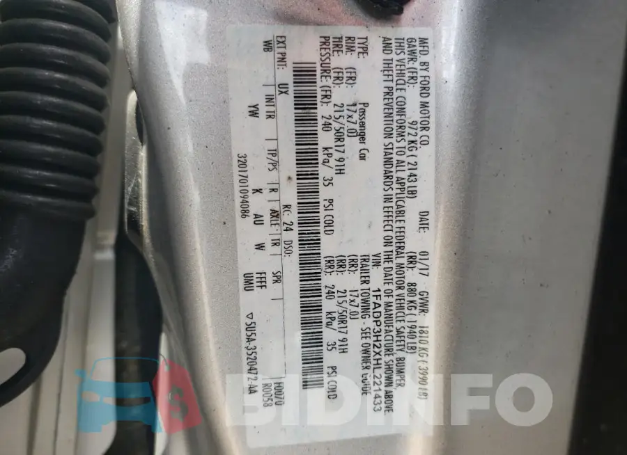 1FADP3H2XHL221433 Photo# 13