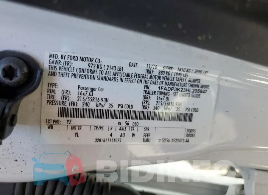 1FADP3K23HL205647 Photo# 12