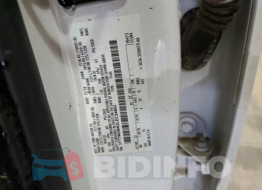 1FT7W2BN2LEC24802 Photo# 12