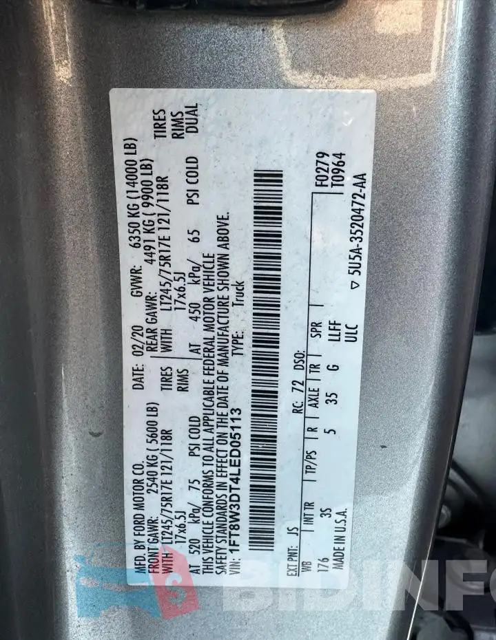 1FT8W3DT4LED05113 Photo# 10