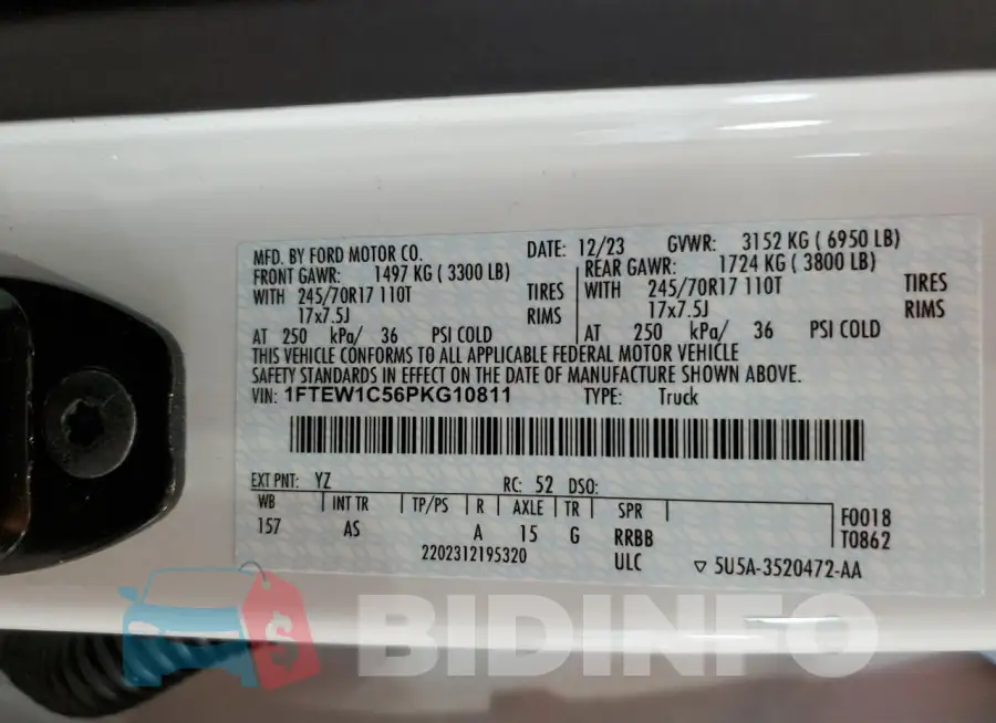 1FTEW1C56PKG10811 Photo# 13