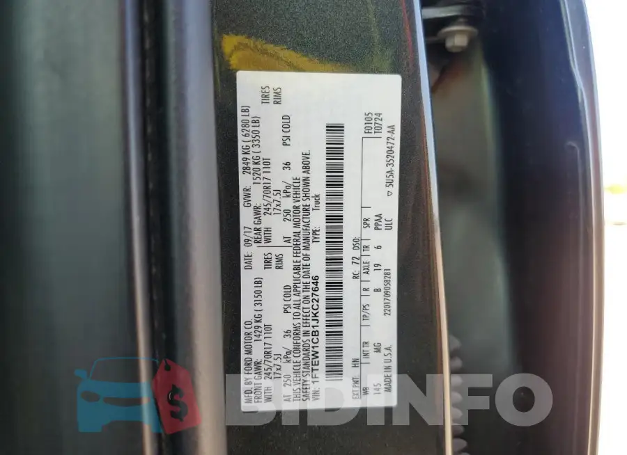 1FTEW1CB1JKC27646 Photo# 12