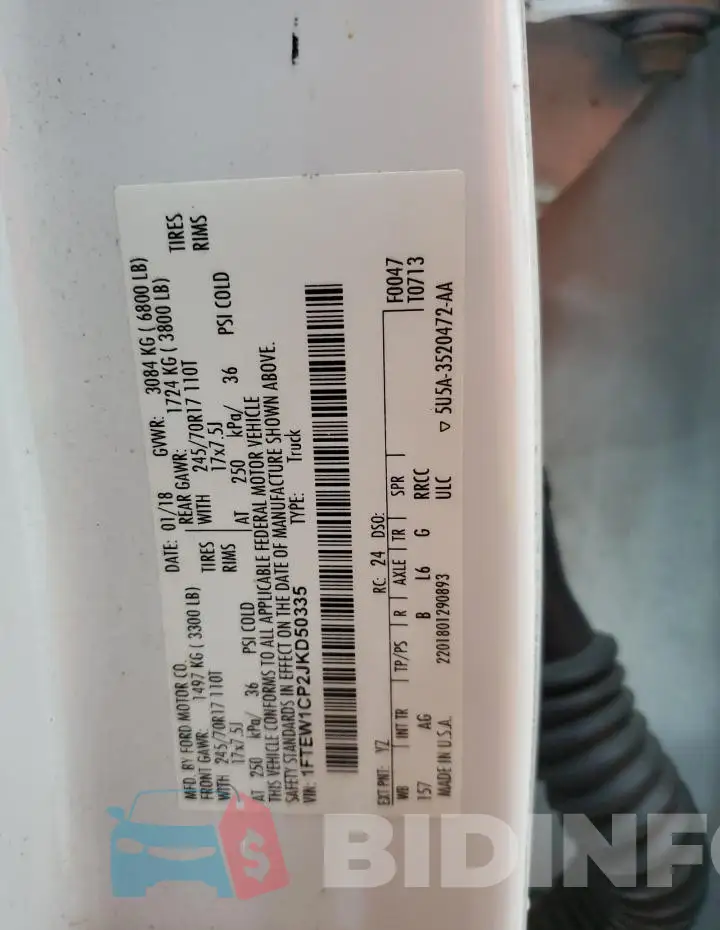 1FTEW1CP2JKD50335 Photo# 12