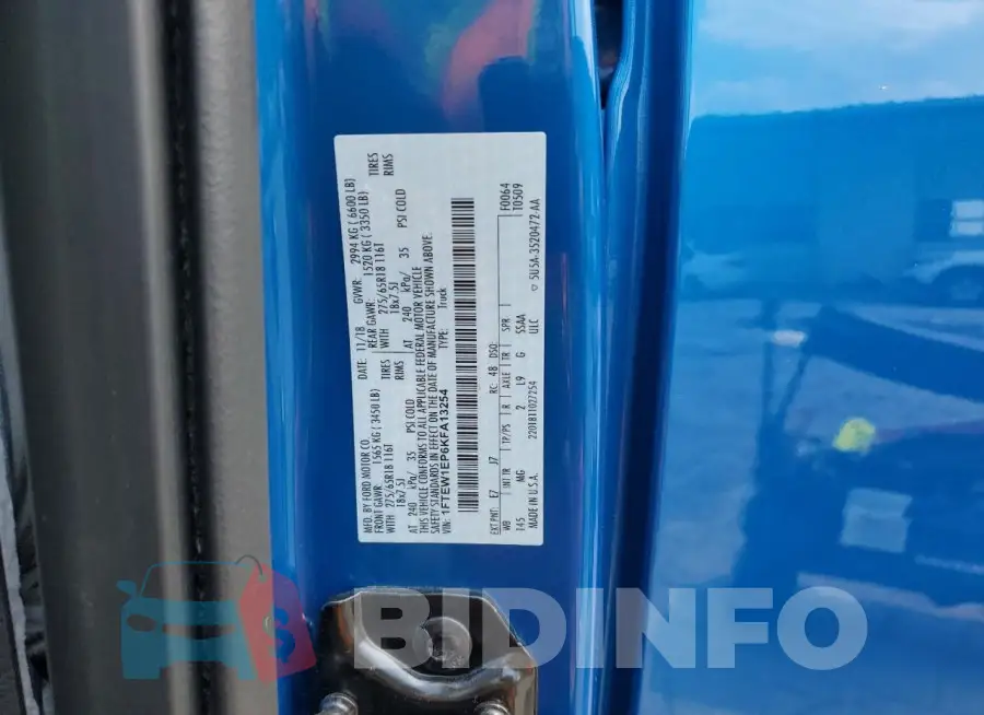 1FTEW1EP6KFA13254 Photo# 12