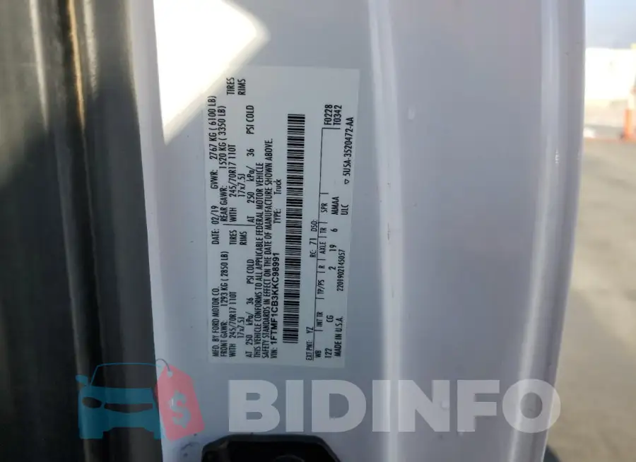 1FTMF1CB3KKC98991 Photo# 12