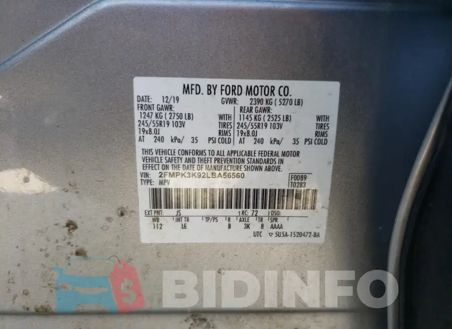 2FMPK3K92LBA56560 Photo# 13