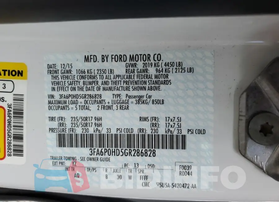 3FA6P0HD5GR286828 Photo# 12