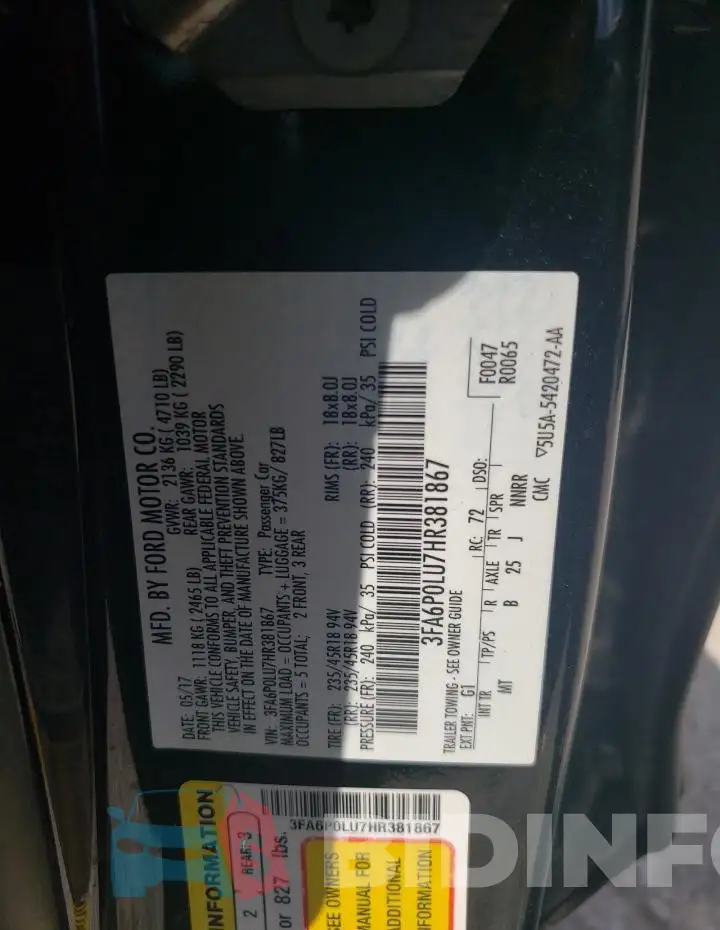 3FA6P0LU7HR381867 Photo# 12