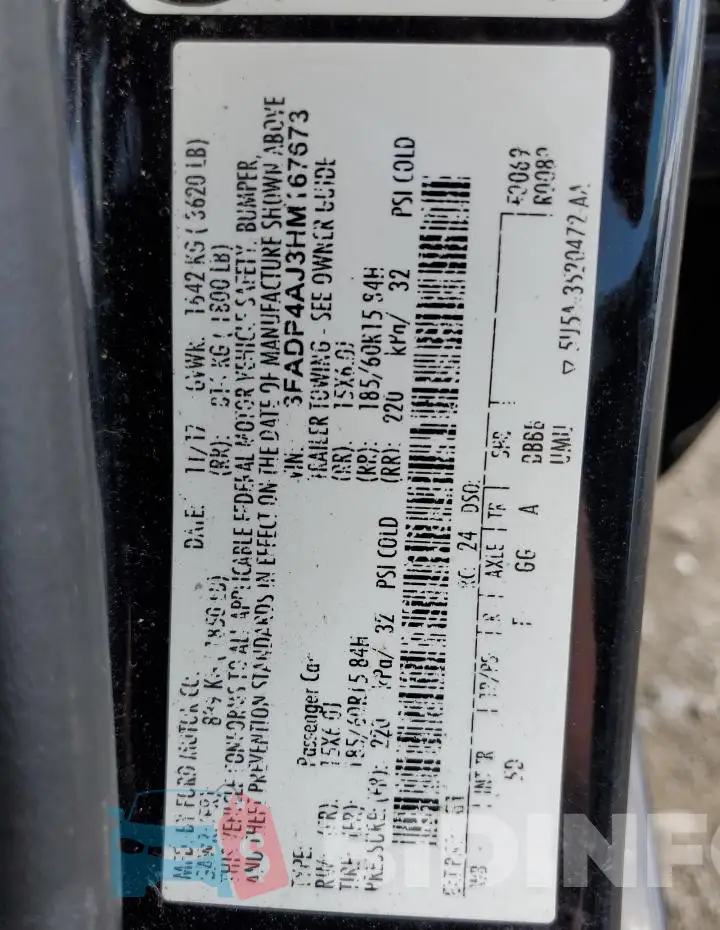 3FADP4AJ3HM167673 Photo# 12