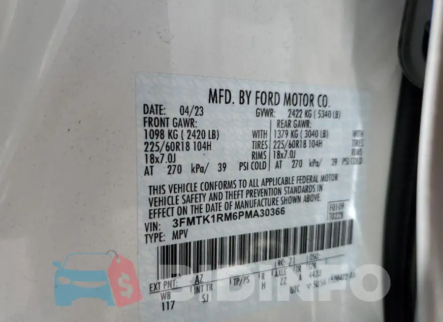 3FMTK1RM6PMA30366 Photo# 14