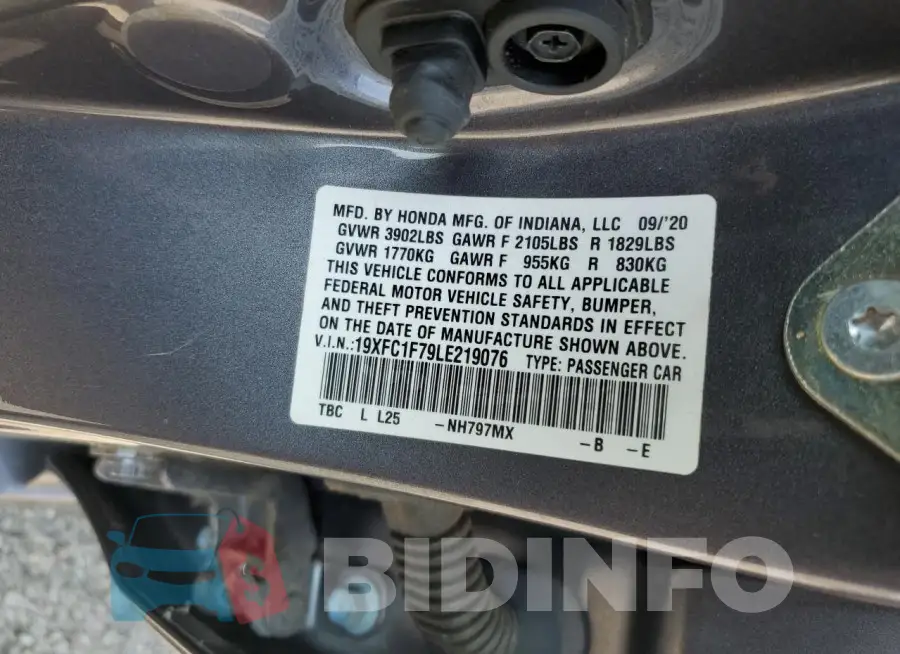 19XFC1F79LE219076 Photo# 12