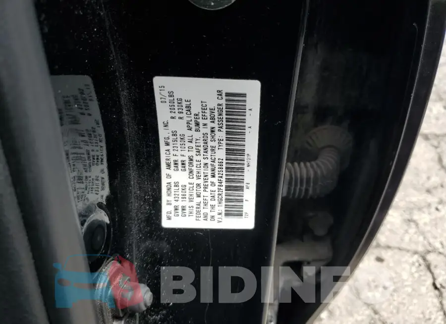 1HGCR2F84FA258862 Photo# 12