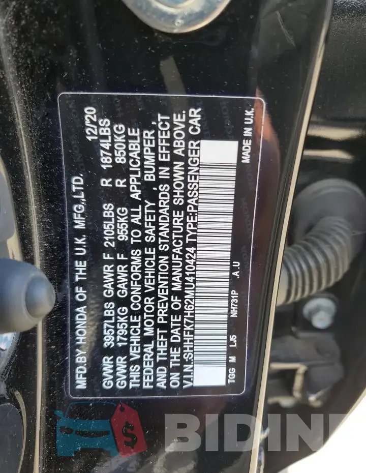 SHHFK7H62MU410424 Photo# 12