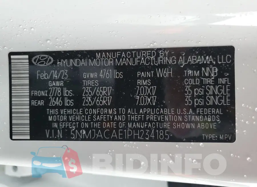 5NMJACAE1PH234185 Photo# 12