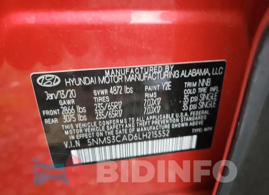 5NMS3CAD6LH215552 Photo# 13